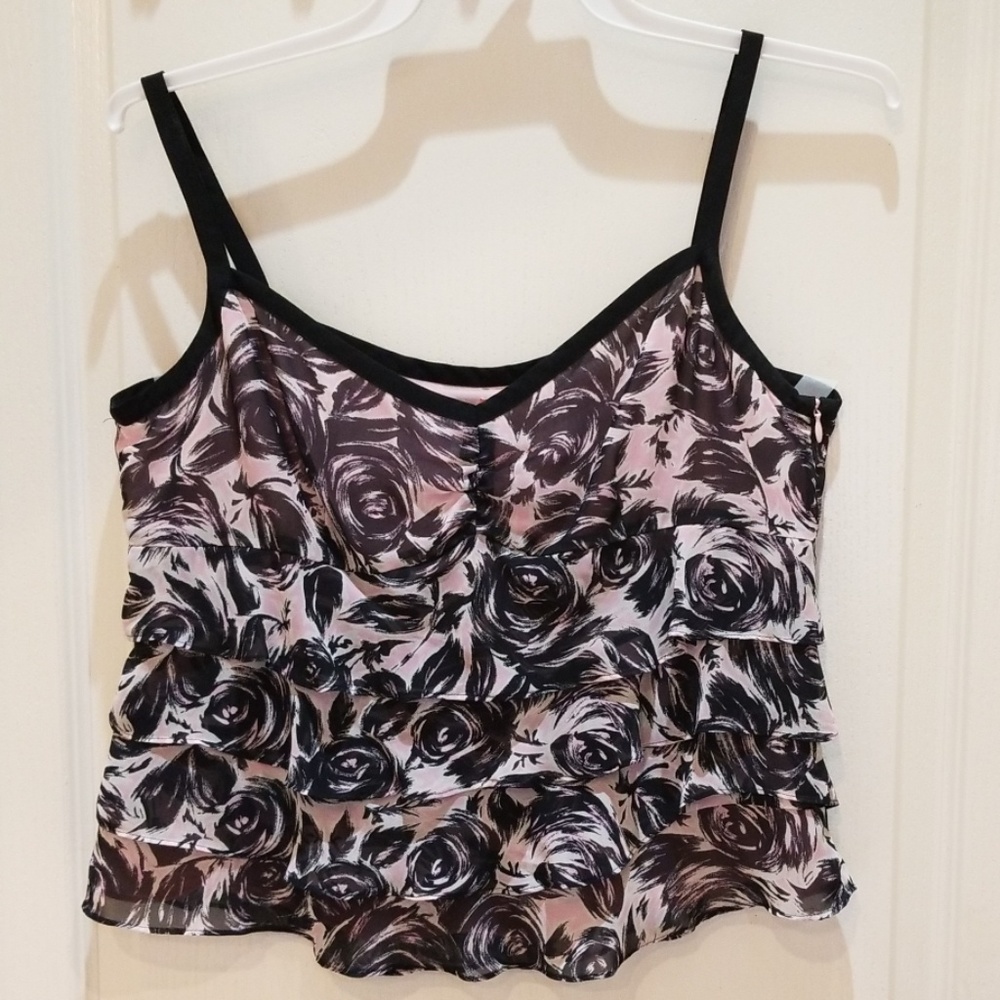 Loft Floral Ruffled Top